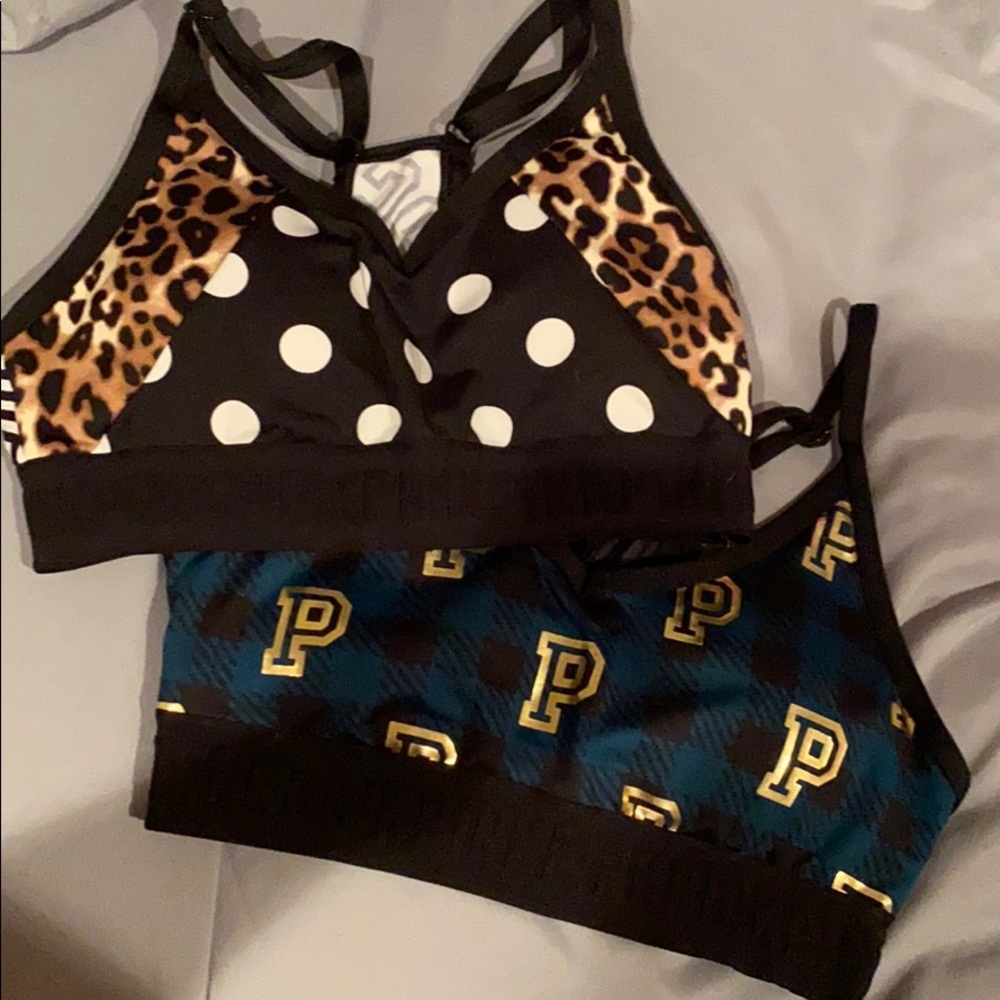 Pink sports bras